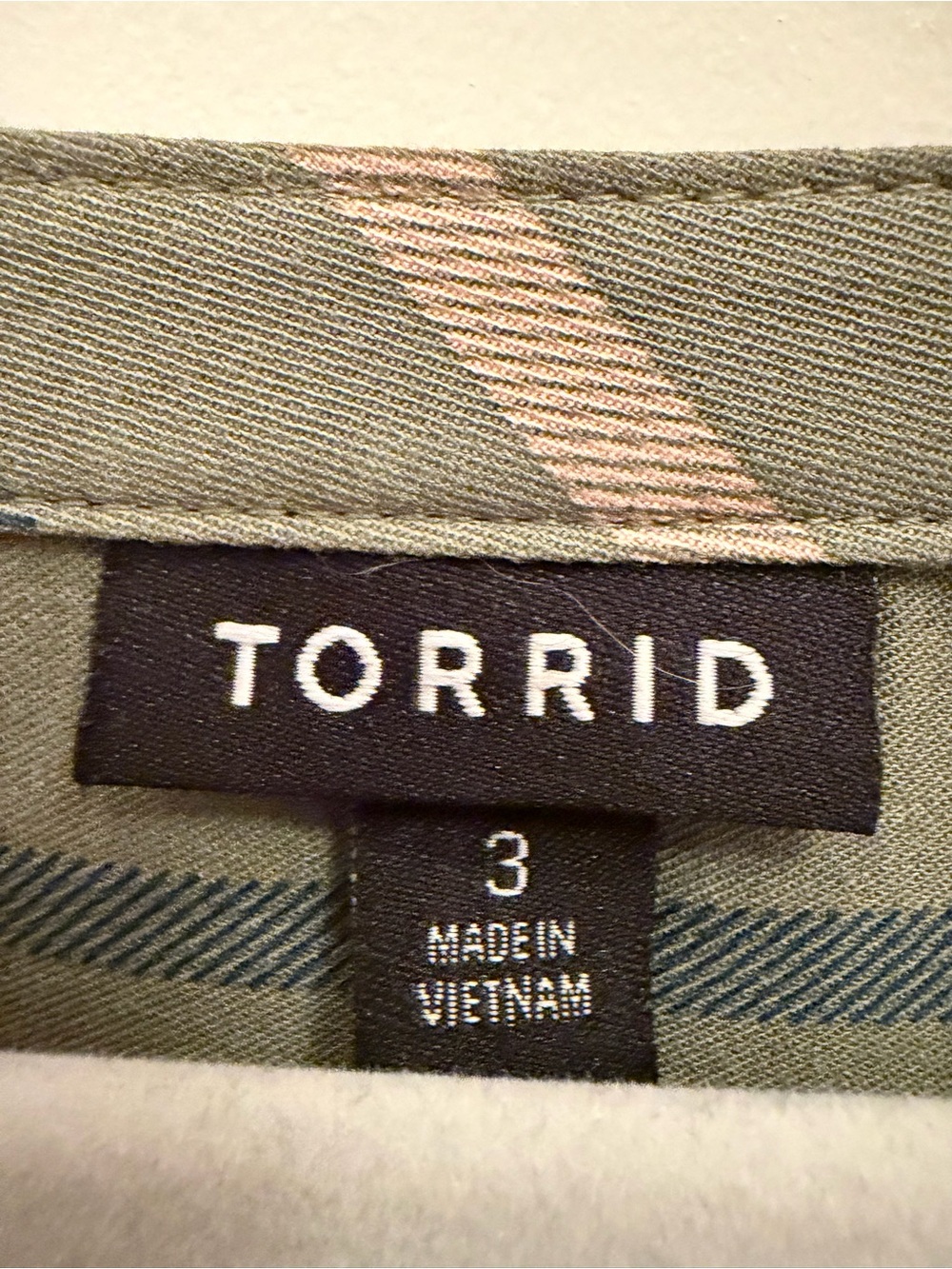 Torrid Olive and Cream Striped Shirt Dress - Picture 3 of 3